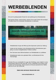 WERBEBLENDEN - Joseph Tennisplatzbau AG