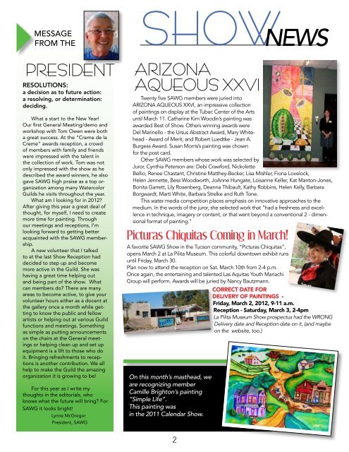 February 2012 - Southern Arizona Watercolor Guild