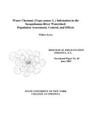 Water Chestnut (Trapa natans L.) Infestation in the ... - SUNY Oneonta