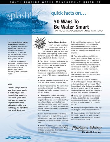 50 Ways To Be Water Smart