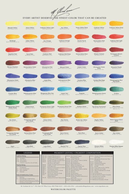 Color Chart Download - M. Graham & Co.