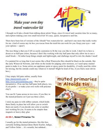 Make your own tiny travel watercolor kit - Cathy Johnson