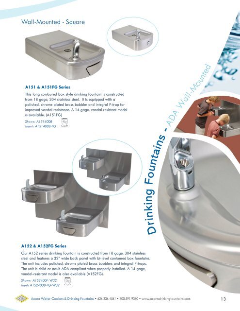 Water Coolers & Drinking Fountains - Acorn Engineering