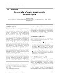 Essentials of water treatment in hemodialysis - Penn Medicine