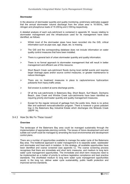 Eurobodalla Integrated Water Cycle Management Strategy