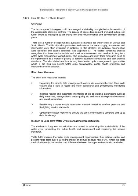 Eurobodalla Integrated Water Cycle Management Strategy