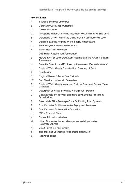 Eurobodalla Integrated Water Cycle Management Strategy