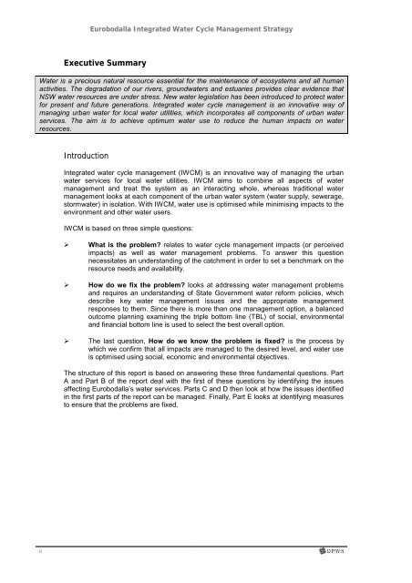 Eurobodalla Integrated Water Cycle Management Strategy