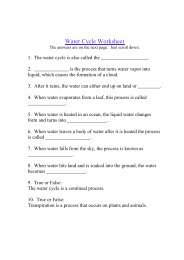 Water Cycle Worksheet