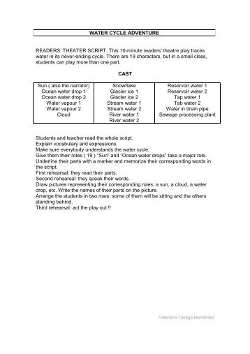 Water Cycle Adventure Readers' Theatre