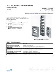 VD-1300 Volume Control Dampers Product Bulletin - Kele