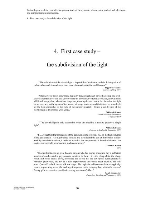 4. First case study – the subdivision of the light - HM Treasury