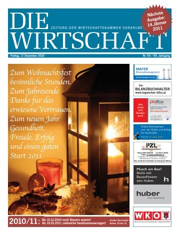 Die Wirtschaft Nr. 50 vom 17. Dezember 2010