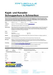 Kajak- und Kanadier Schnupperkurs und ... - Kuster Sport AG