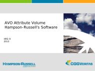 AVO Attribute Volume Hampson-Russell's Software - CGG