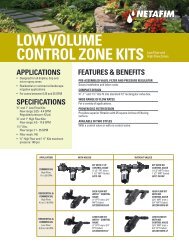 Low Volume Control Zone Kits - Netafim USA