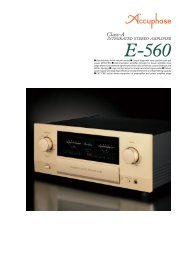 m Revolutionary AAVA volume control m Output stage ... - Accuphase