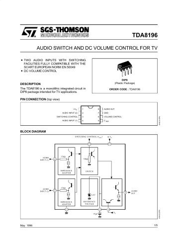 AUDIO SWITCH AND DC VOLUME CONTROL FOR TV - ClassicCMP