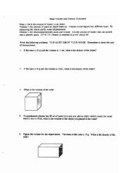 Density Worksheet Mrsyeomanssciencepage Density Worksheet Mrsyeomanssciencepage