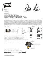 Volume Control Instructions - EMG Pickups