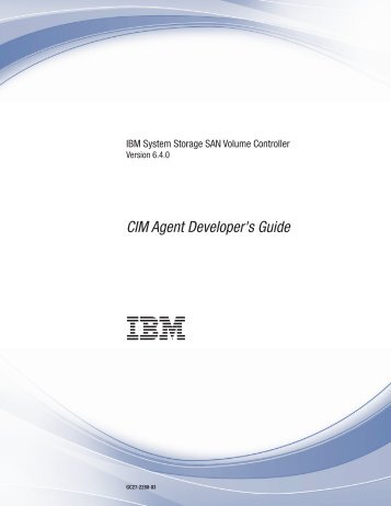 SAN Volume Controller: CIM Agent Developer's Guide - e IBM Tivoli ...
