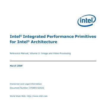 Intel(R) Integrated Performance Primitives for ... - nacad/coppe-ufrj