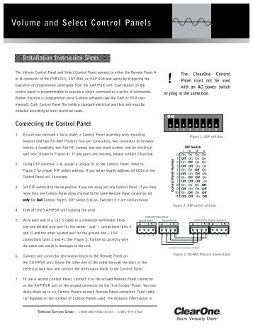 Volume and Select Control Panels - ClearOne