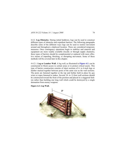 Civil engineer guide to fighting positions, shelters, obstacles