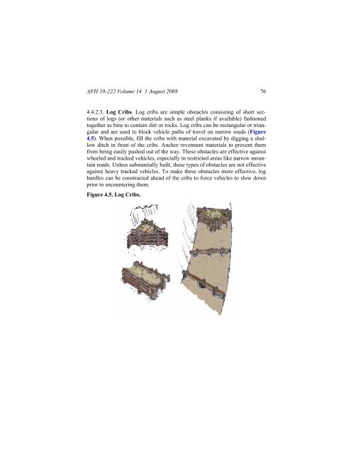 Civil engineer guide to fighting positions, shelters, obstacles