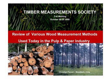 View the presentation - Timber Measurement Society
