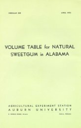 VOLUME TABLE for NATURAL SWEETGUM in ALABAMA - Auburn ...