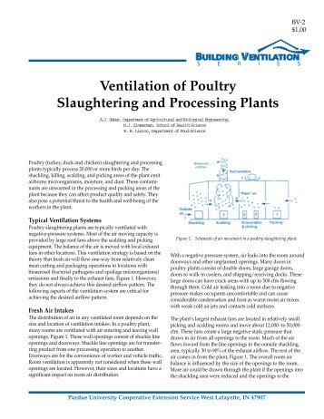 Ventilation of Poultry Slaughtering and Processing Plants - Purdue ...