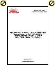 AFILIACIÓN Y PAGO DE APORTES DE AHORRISTAS VOLUNTARIOS SISTEMA FAOV EN LÍNE@