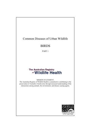 Common Diseases of Urban Wildlife: BIRDS - Australian Registry of ...