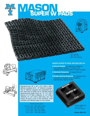 Type Super W Pad - Mason Industries Inc.