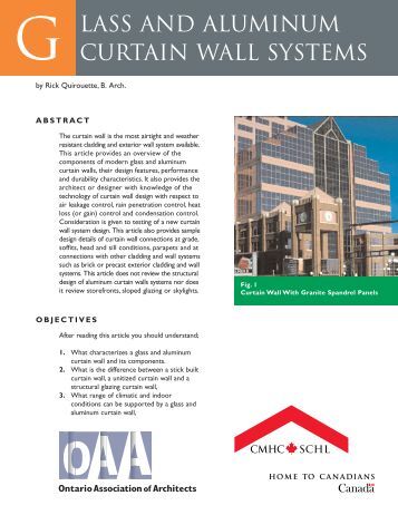 Aama Aluminum Curtain Wall Design Guide Manual
