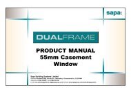 PRODUCT MANUAL 55mm Casement Window - Ali Systems Ltd