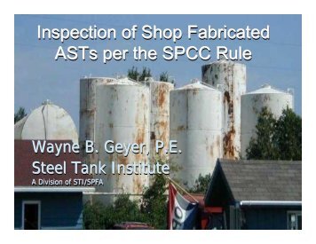 Inspection of Shop Fabricated ASTs per the SPCC Rule (2004)