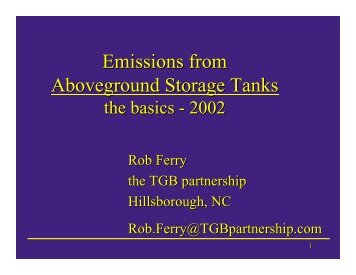 Emissions from Aboveground Storage Tanks - The TGB Partnership