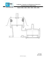 Installation, Operation and Maintenance Manual ... - Groth Corporation