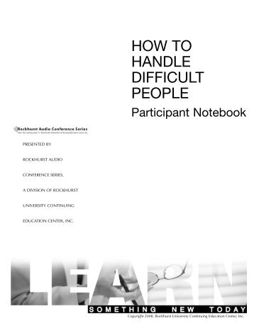 a description of how to deal with difficult people Learning how to deal with controlling people usually it made me realise how hamstrung traditional bog standard approaches to dealing with difficult people. a description of how to deal with difficult people Learning how to deal with controlling people usually it made me realise how hamstrung traditional bog standard approaches to dealing with difficult people.