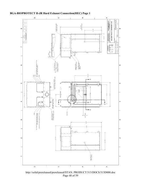 OPERATOR'S MANUAL BIOPROtect II JR Vent to ... - Baker Company