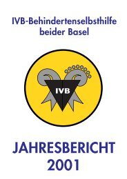 IVB Jahresbericht 2001 - IVB Behindertenselbsthilfe beider Basel