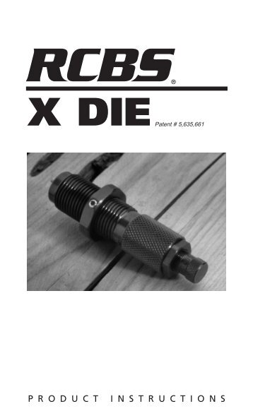 X-die instructions - RCBS
