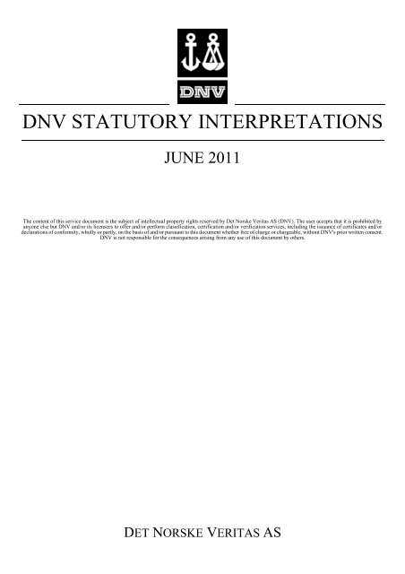 solas interpretations - DNV Exchange