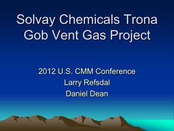 Solvay Chemicals Trona Gob Vent Gas Project