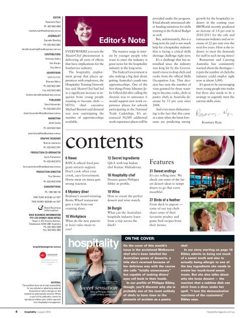 download Hospitality August 2010 - Foodservice Gateway