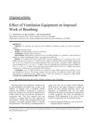 Effect of Ventilation Equipment on Imposed Work of Breathing