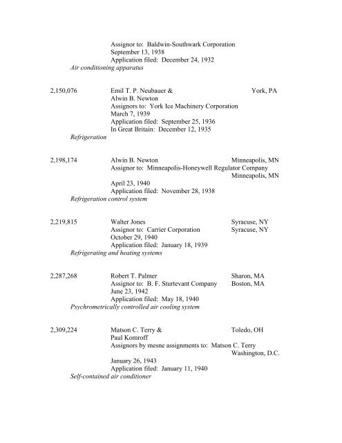 Refrigeration and airconditioning patents part2 - ashrae