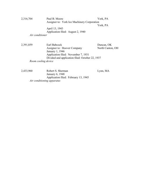 Refrigeration and airconditioning patents part2 - ashrae